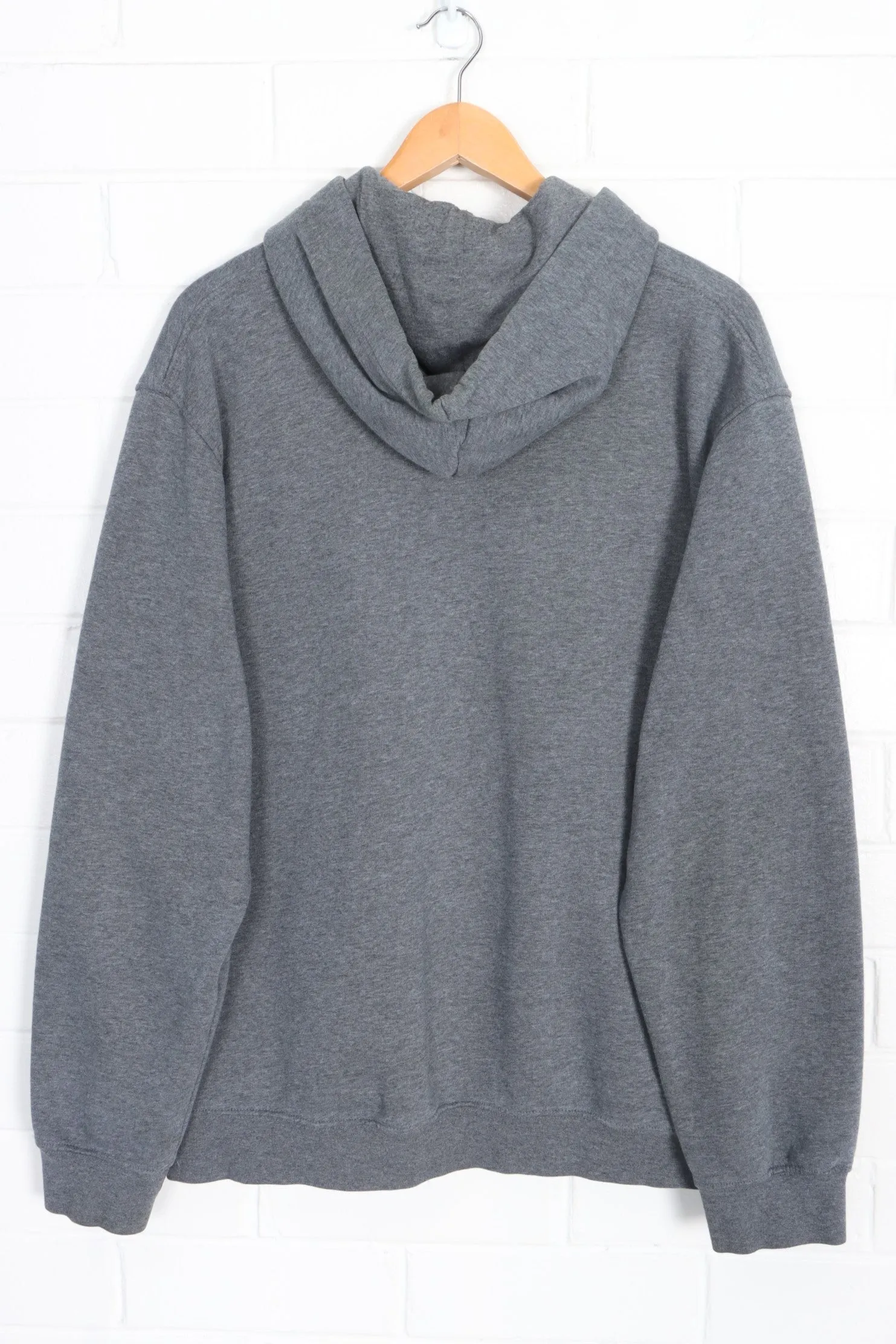 NIKE Embroidered Swoosh Logo Grey Hoodie (L)