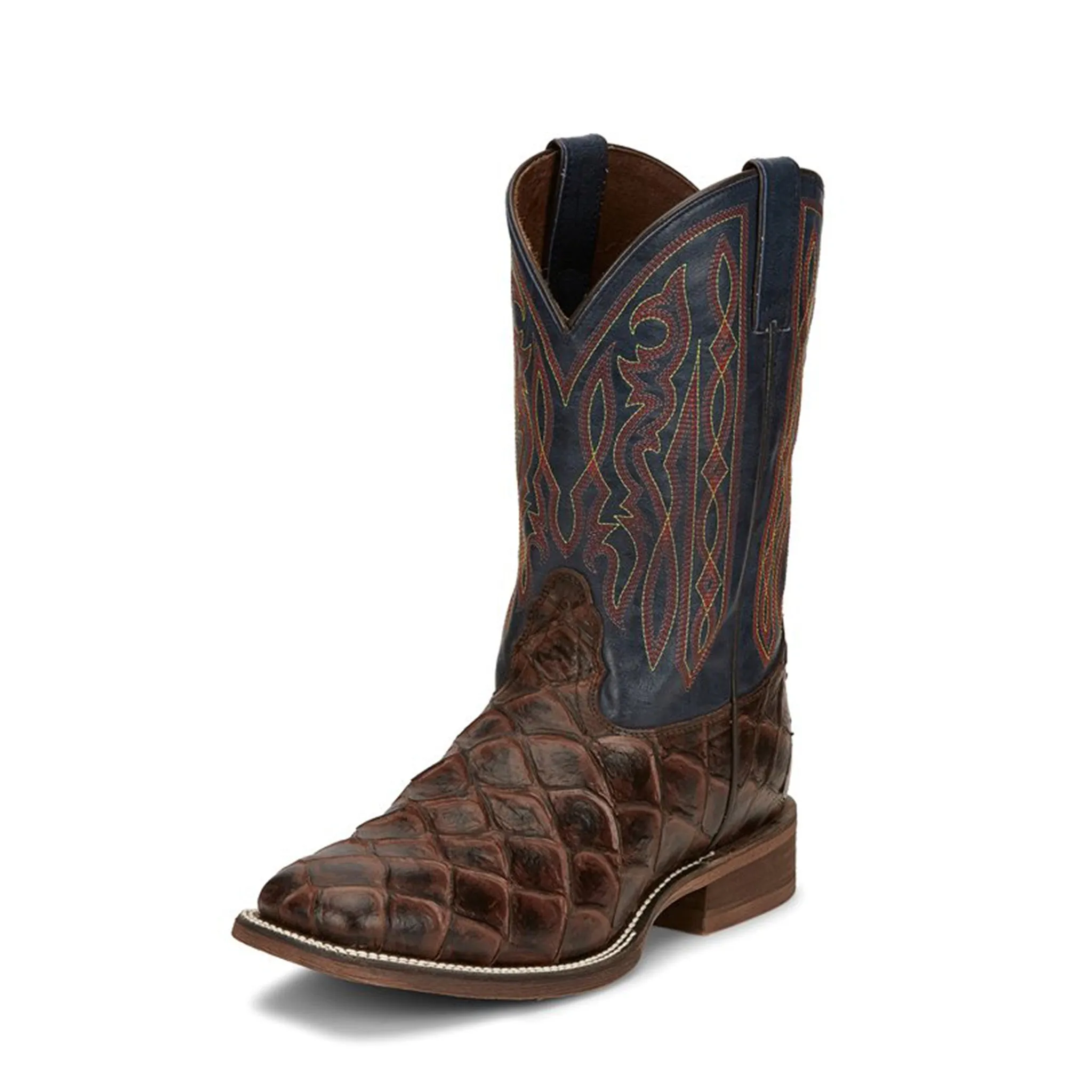 Nocona Men's Chocolate Pirarucu Print Boots