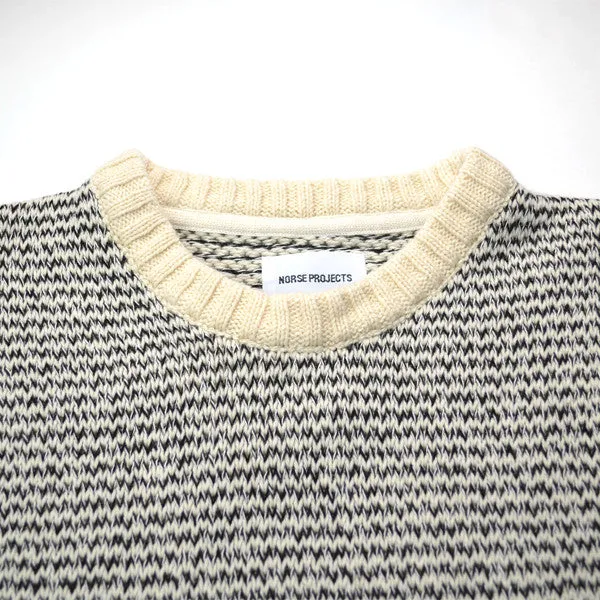 Norse Projects - Sigfred Stripe Sweater - Kit White