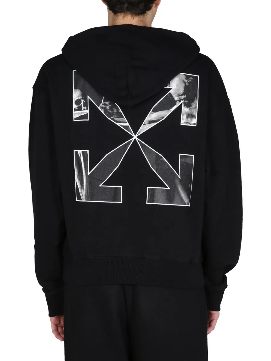 Off-White Caravaggio Arrow Over Drawstring Hoodie