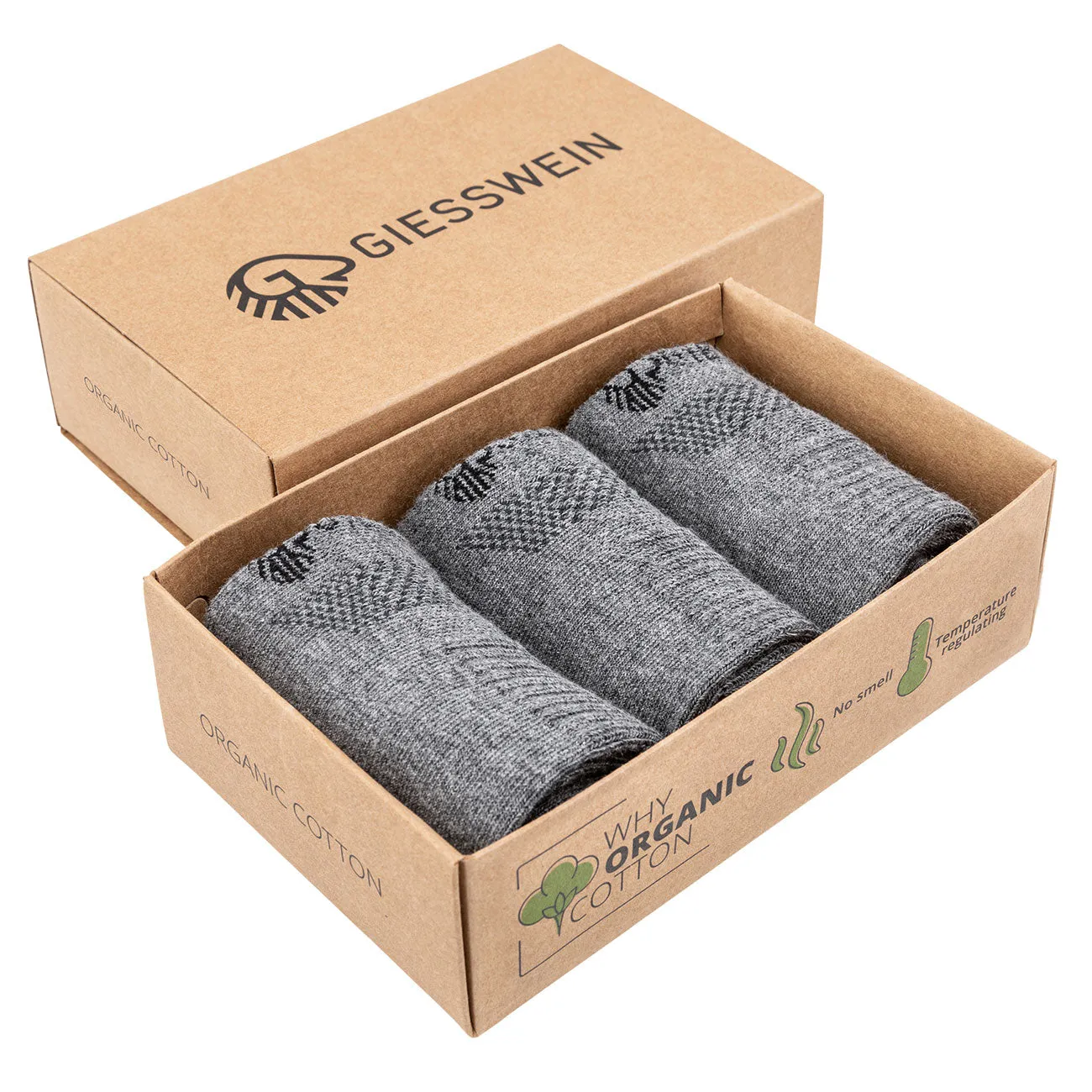 Organic Cotton Sneaker Socks (pack of three)