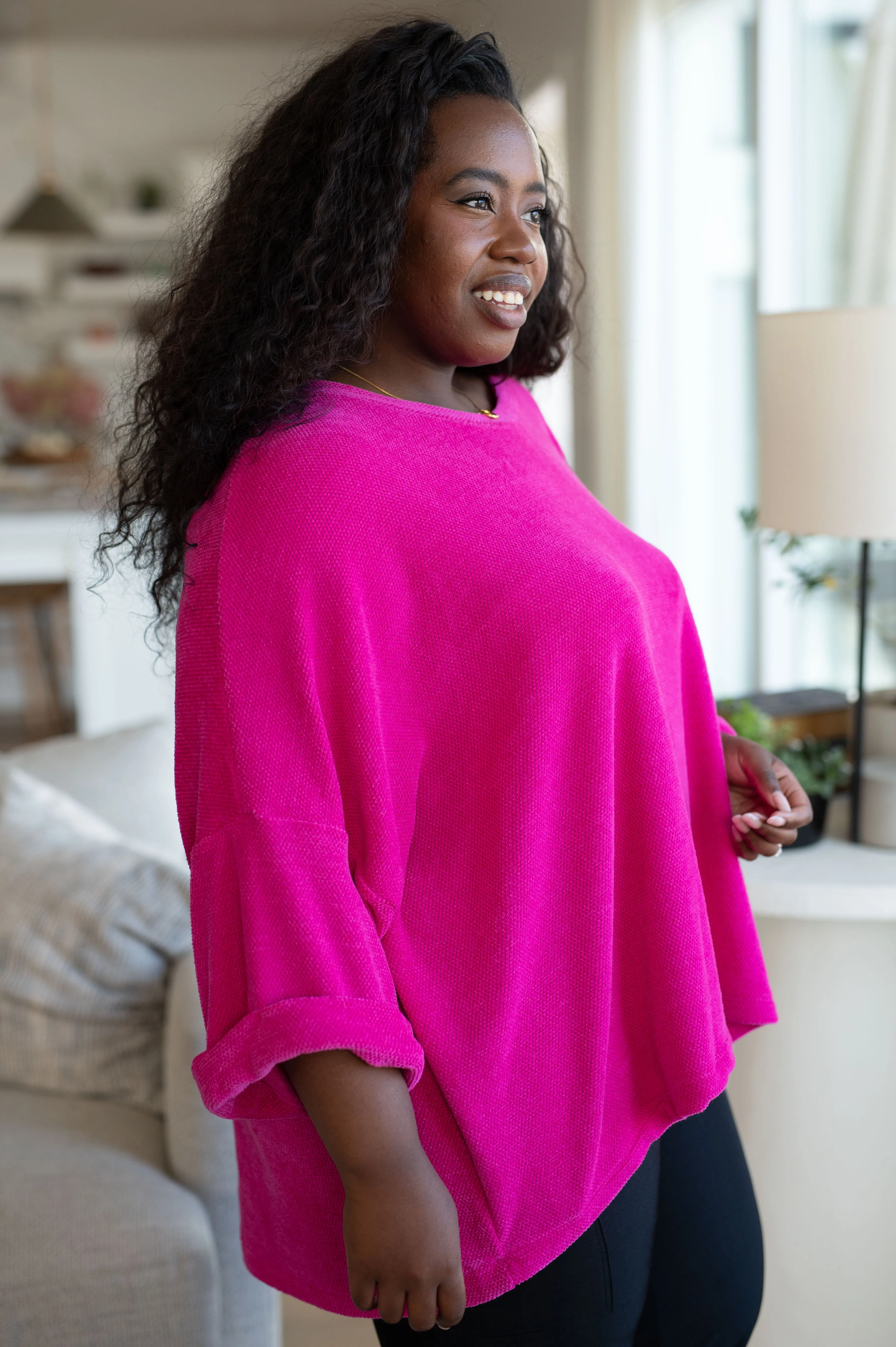 Pink Chenille Blouse