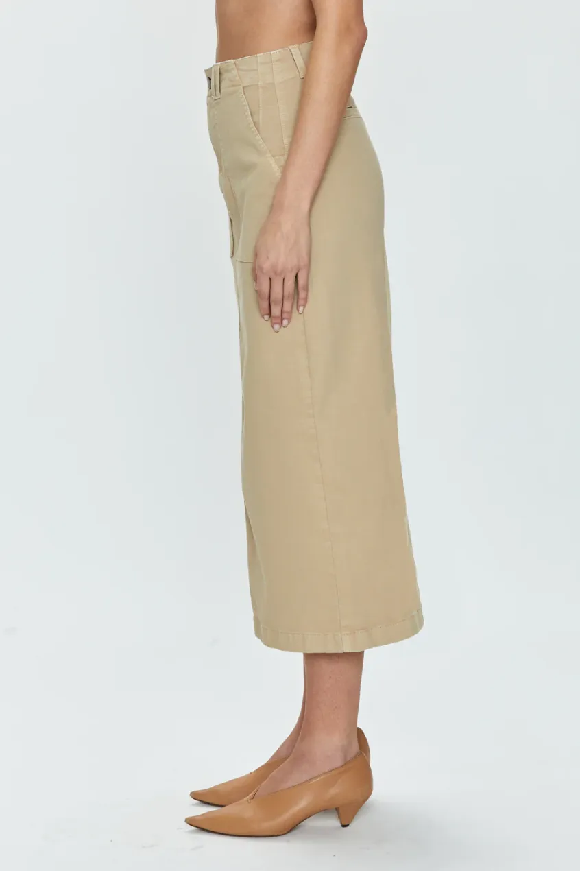 Pistola Pamela High Rise Utility Skirt in Latte