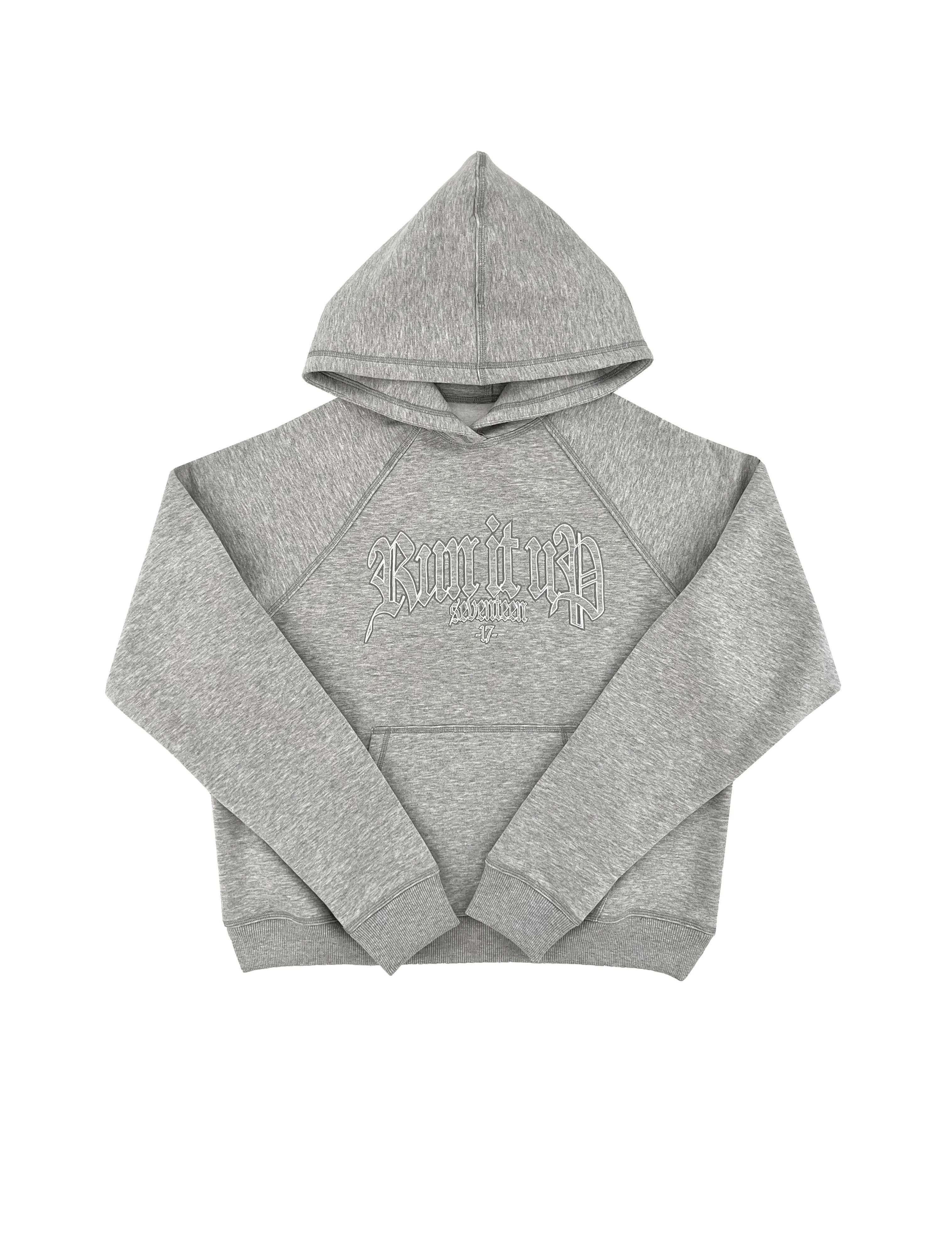 Run it up 2.0 - Grey Melange Hoodie