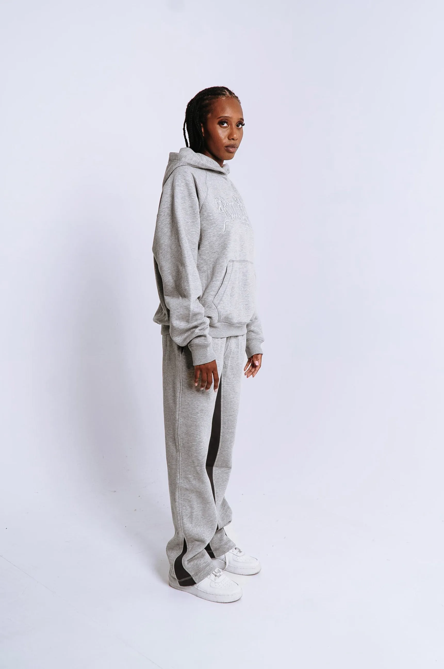 Run it up 2.0 - Grey Melange Hoodie