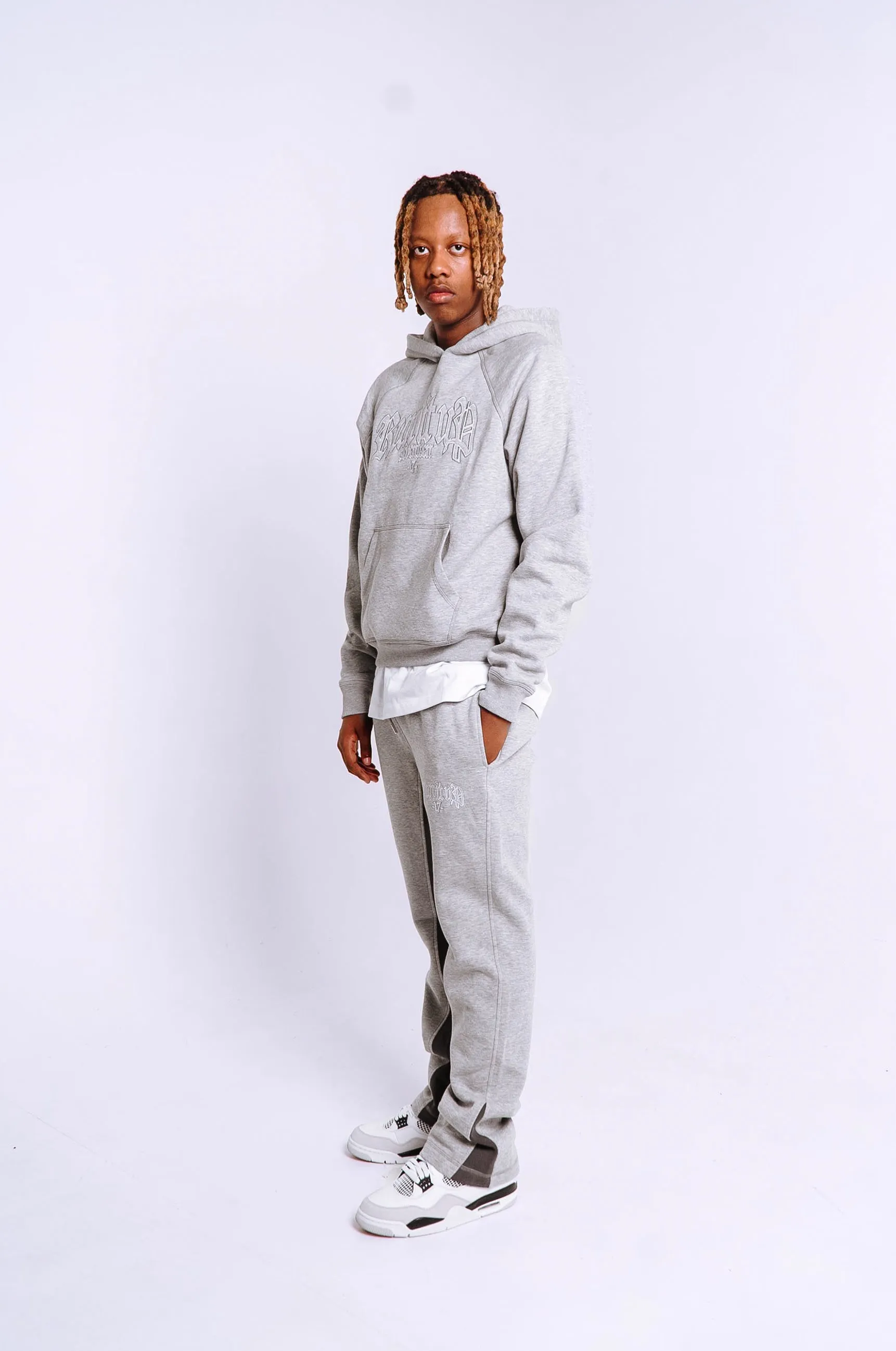 Run it up 2.0 - Grey Melange Hoodie