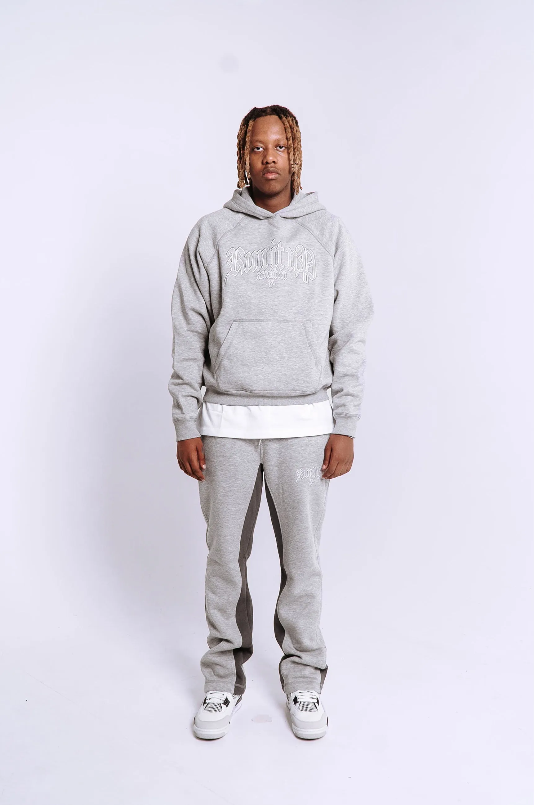 Run it up 2.0 - Grey Melange Hoodie