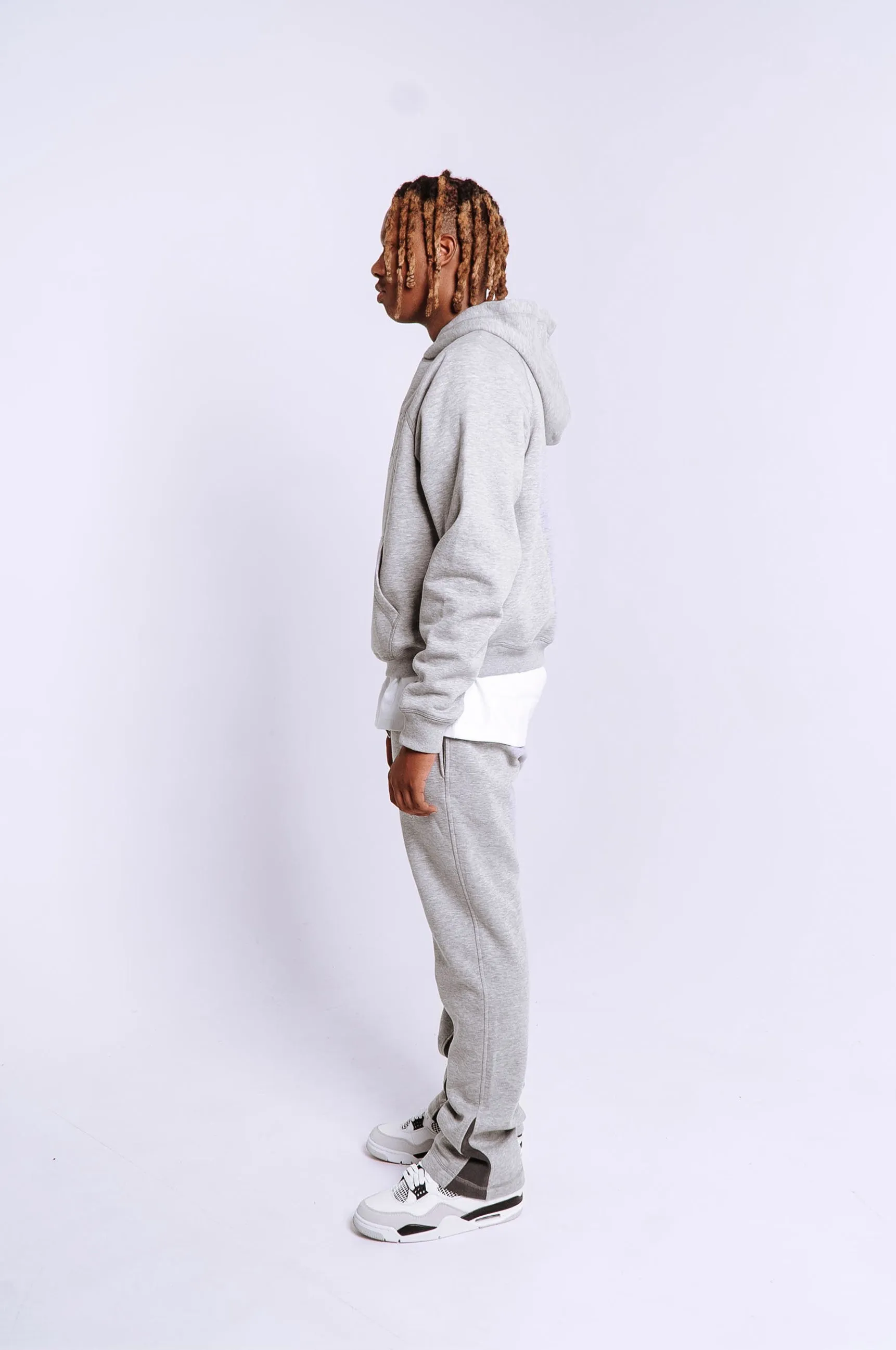 Run it up 2.0 - Grey Melange Hoodie