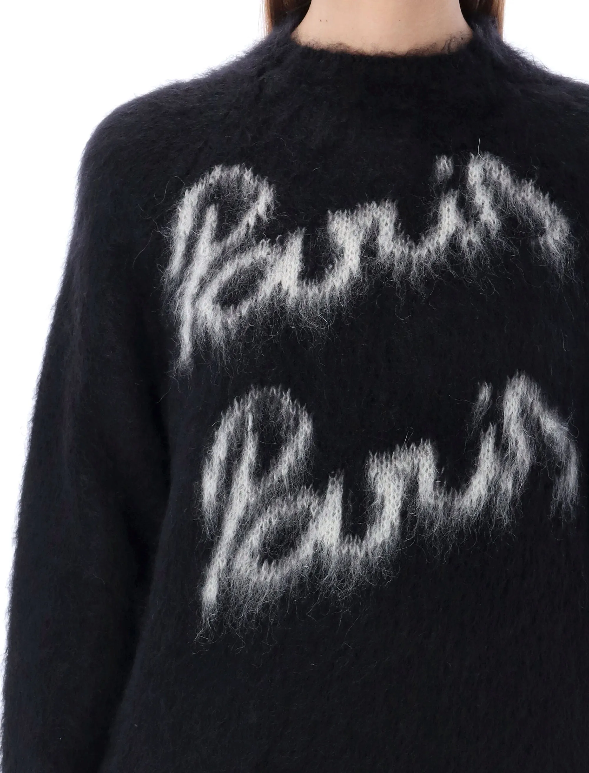 Saint Laurent Boxy Paris Long-Sleeved Sweater