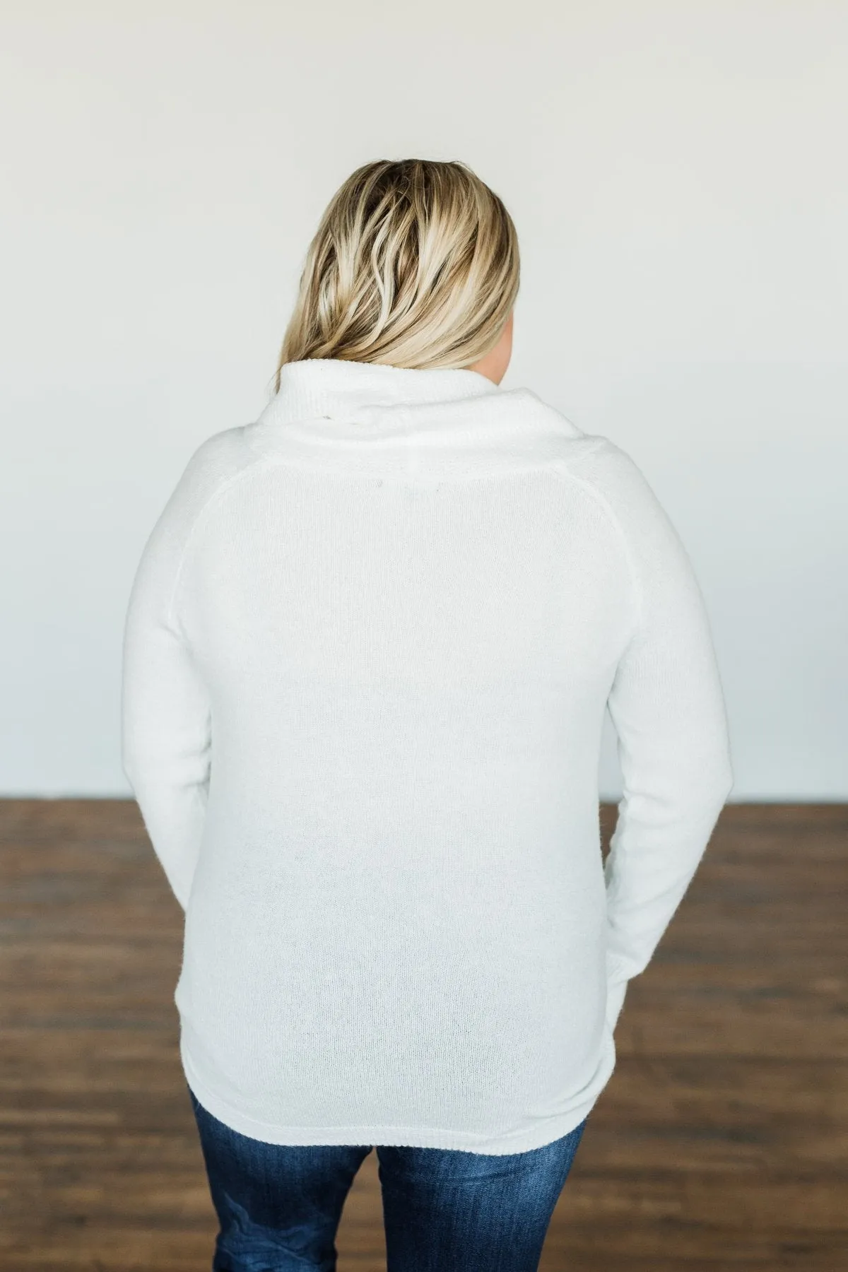 Say My Name Cowl Neck Sweater- Ivory