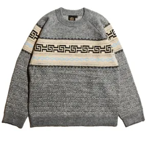 SexHippies Fair Isle Sweater Medium Grey/Black