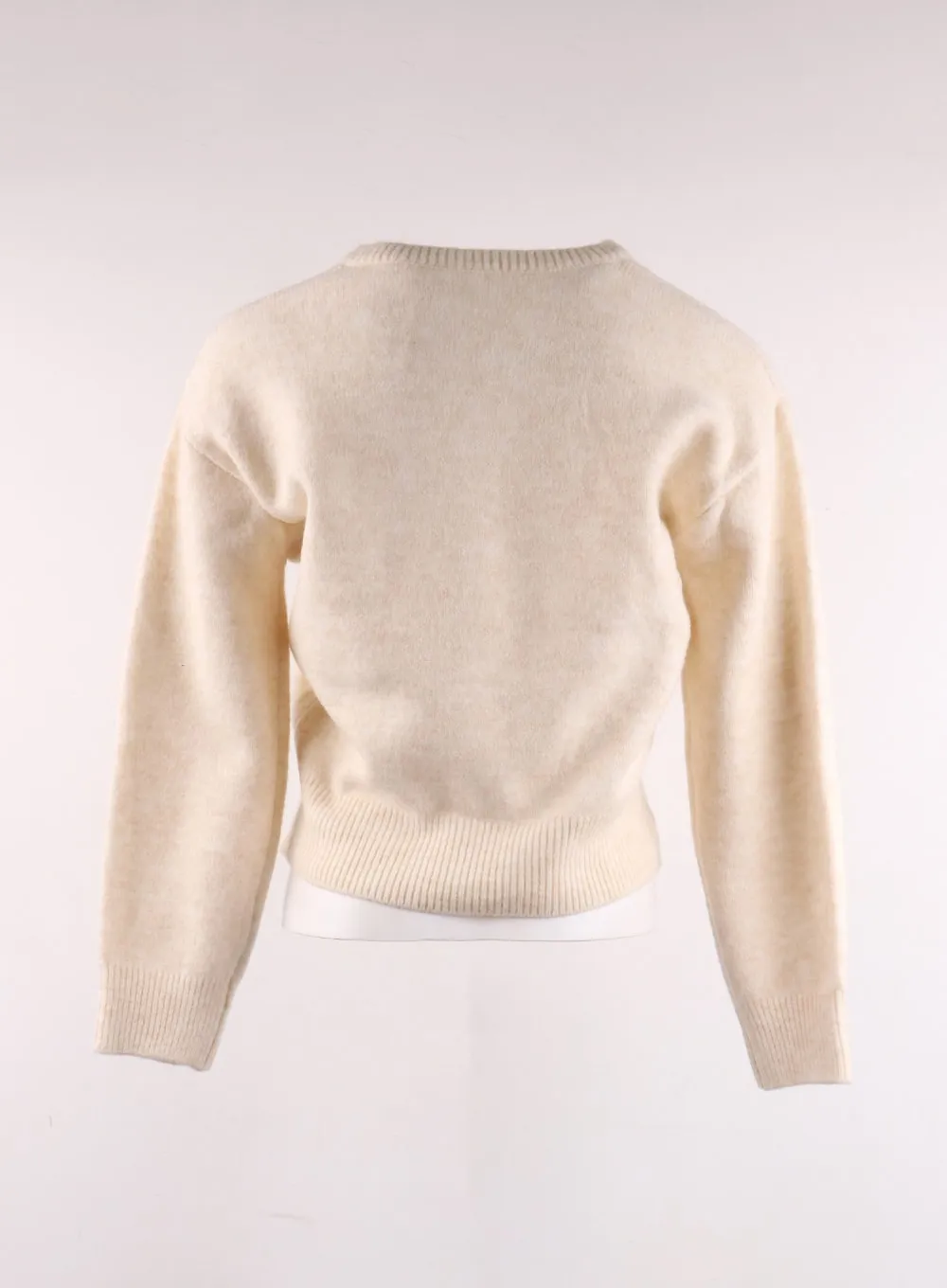 Solid Wool Blend V-Neck Sweater IF402