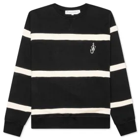 Stripe Sweatshirt - Black/Natural