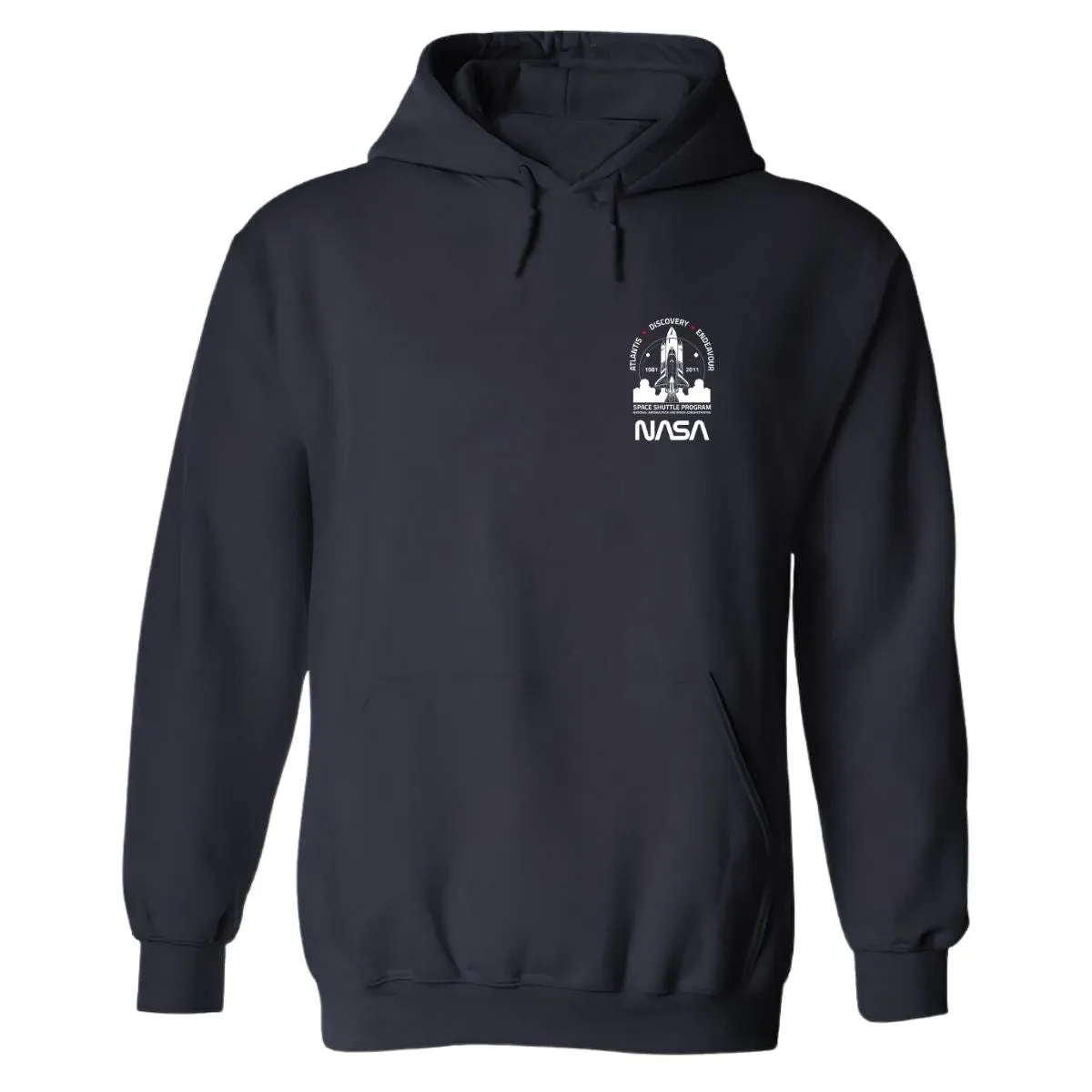 Sudadera Hombre Hoodie Nasa Cohete Espacial Escudo