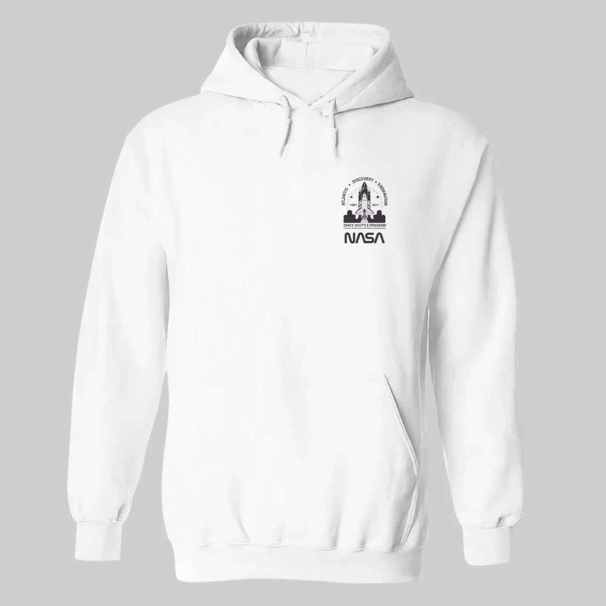 Sudadera Hombre Hoodie Nasa Cohete Espacial Escudo