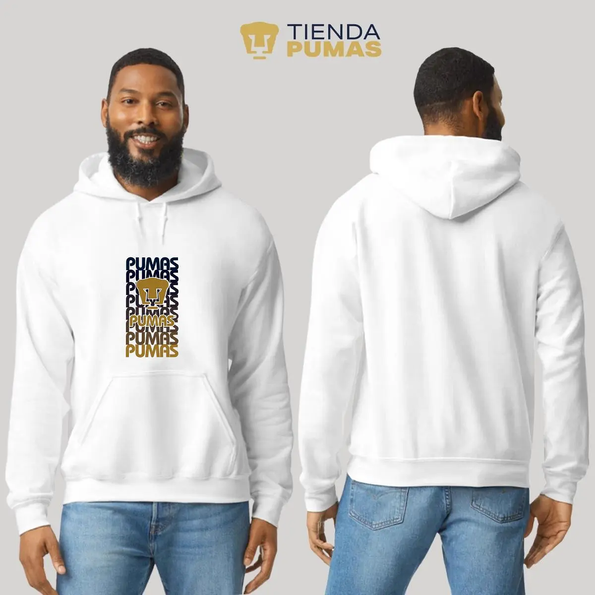 Sudadera Hombre Hoodie  Pumas UNAM Degradado