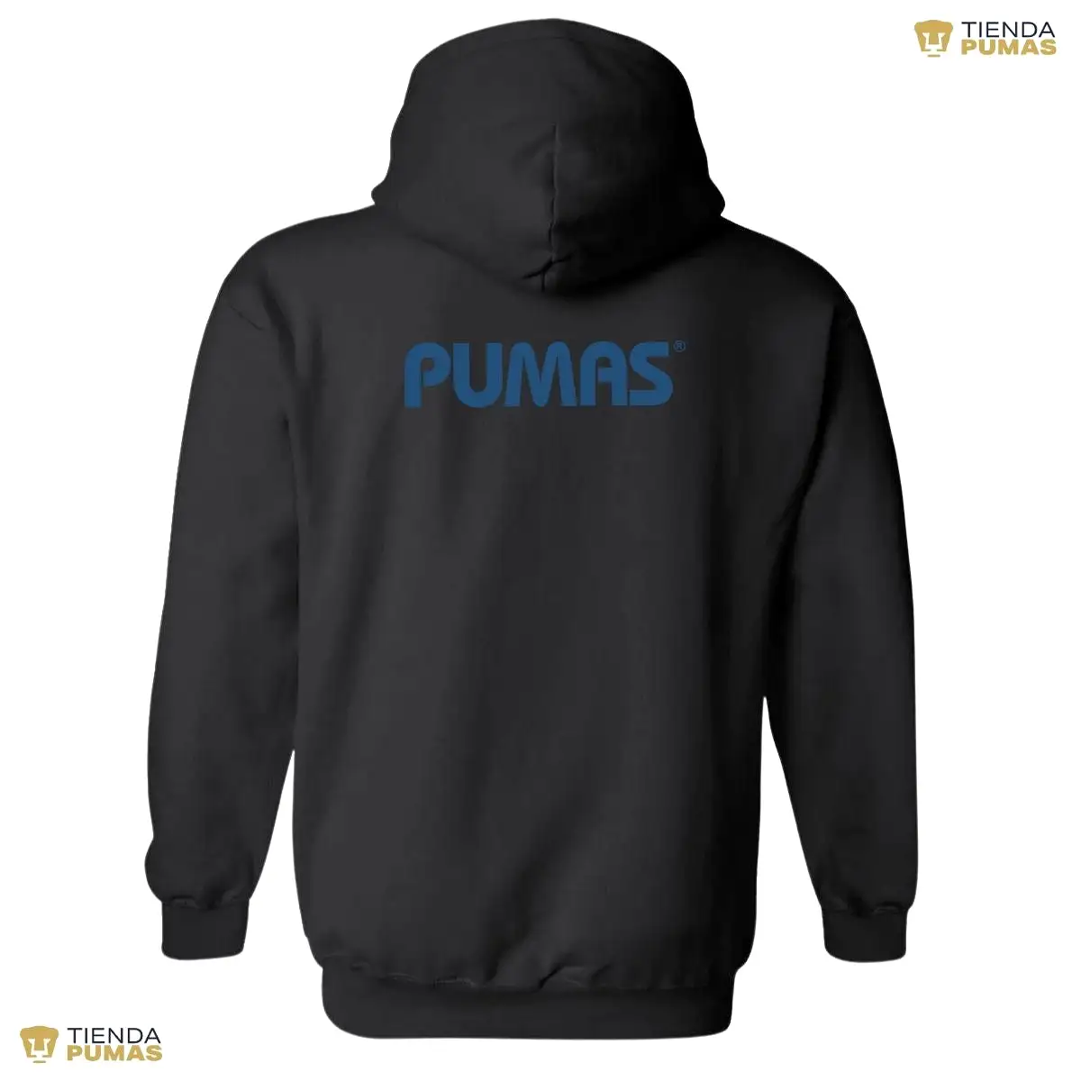 Sudadera Hombre Hoodie Pumas UNAM Logo Azul Vinil