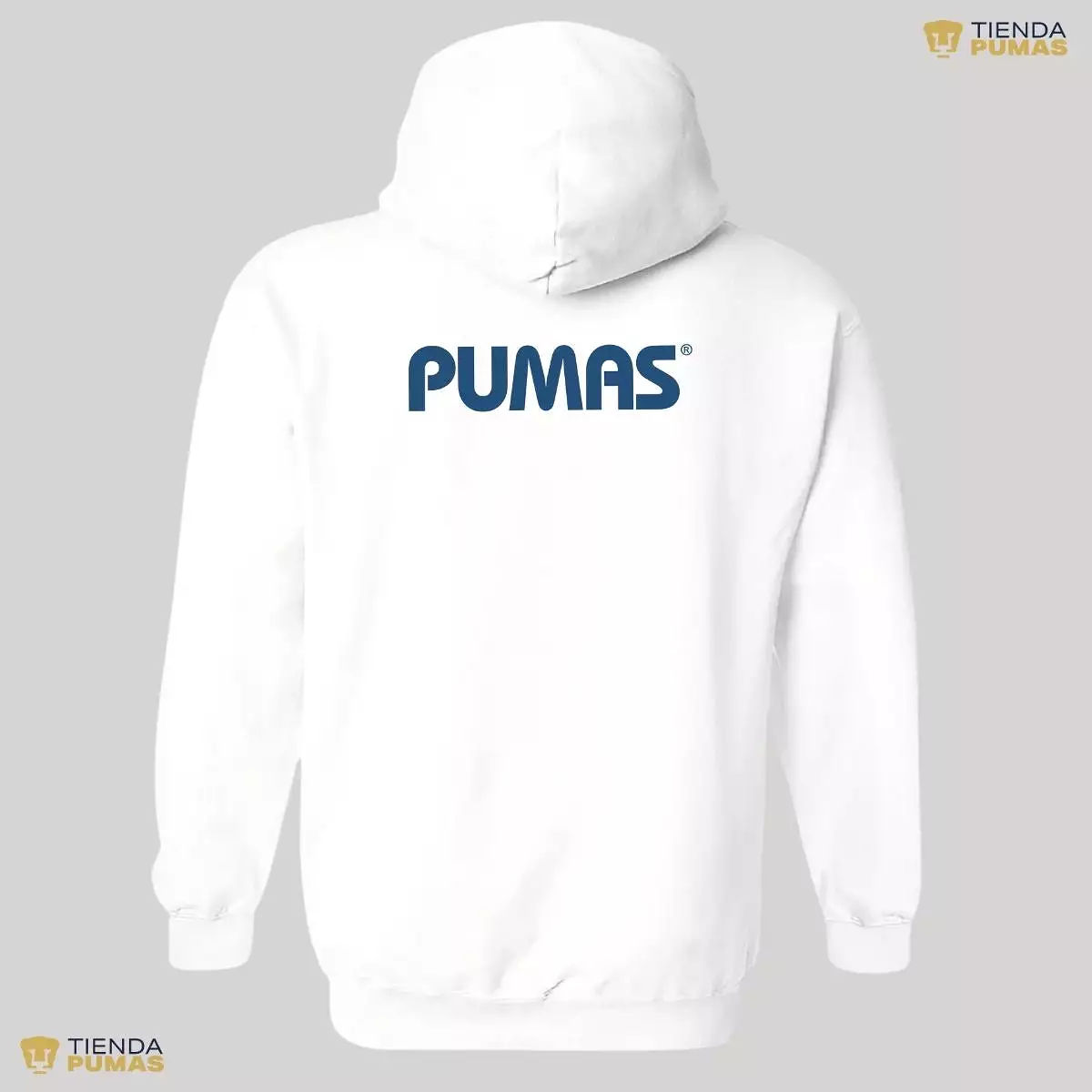 Sudadera Hombre Hoodie Pumas UNAM Logo Azul Vinil