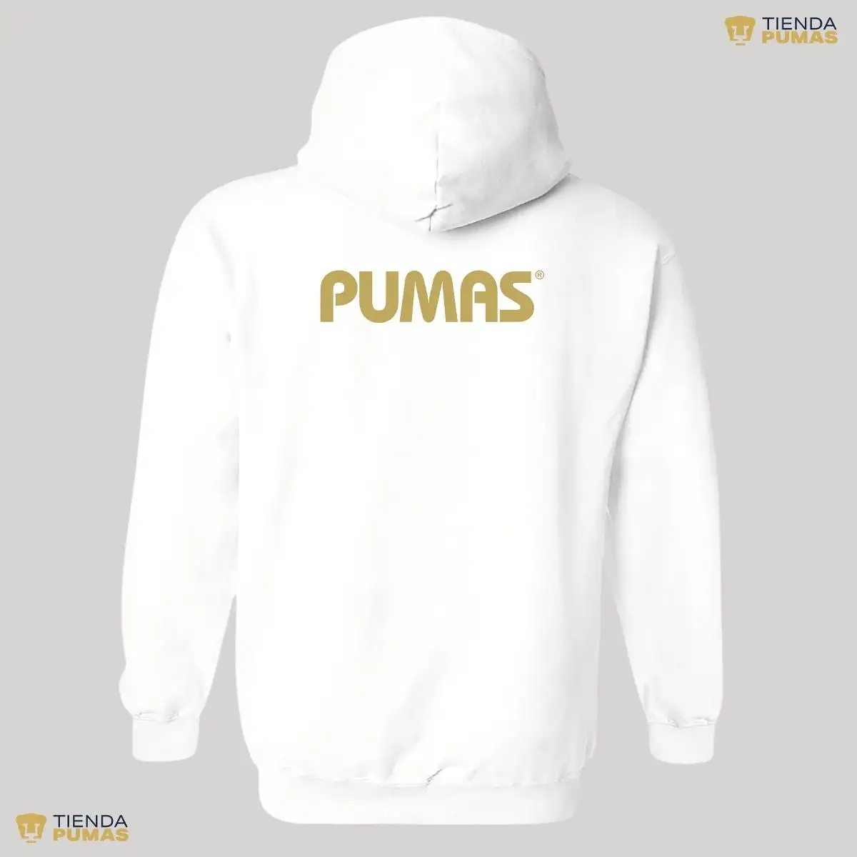 Sudadera Hombre Hoodie Pumas UNAM Logo Dorado Vinil