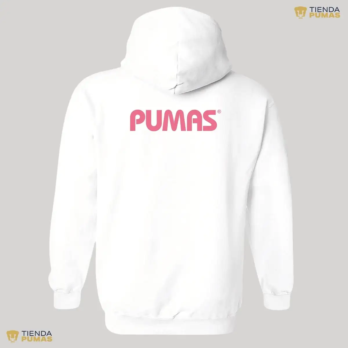 Sudadera Hombre Hoodie Pumas UNAM Logo Rosa Vinil