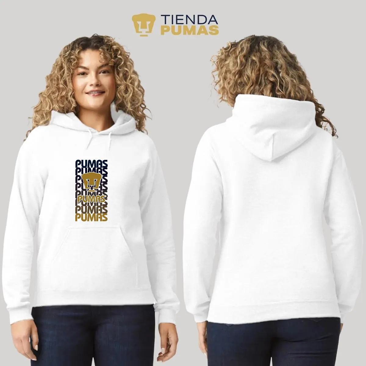 Sudadera Mujer Hoodie  Pumas UNAM Degradado