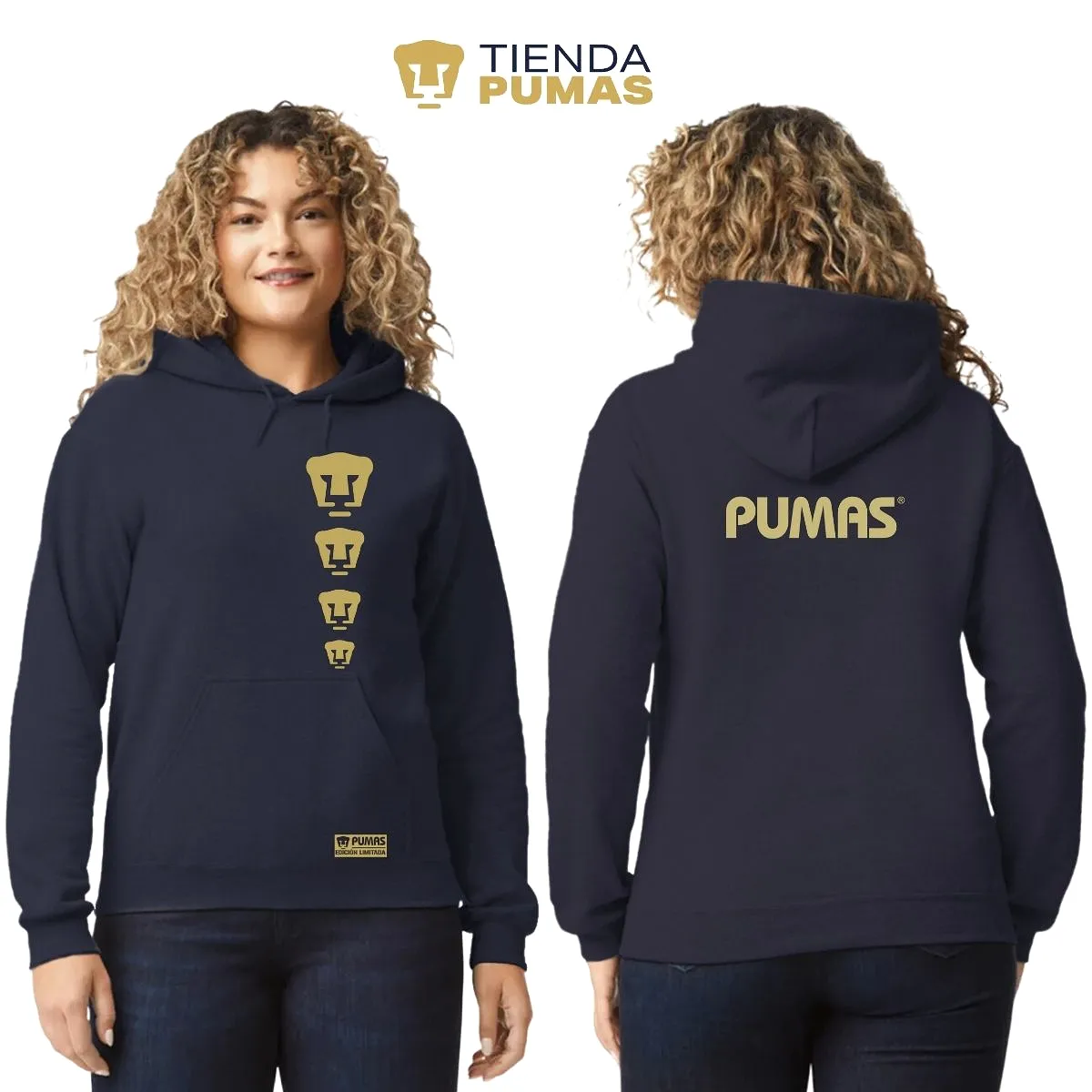 Sudadera Mujer Hoodie Pumas UNAM Edición Limitada 3 Vinil