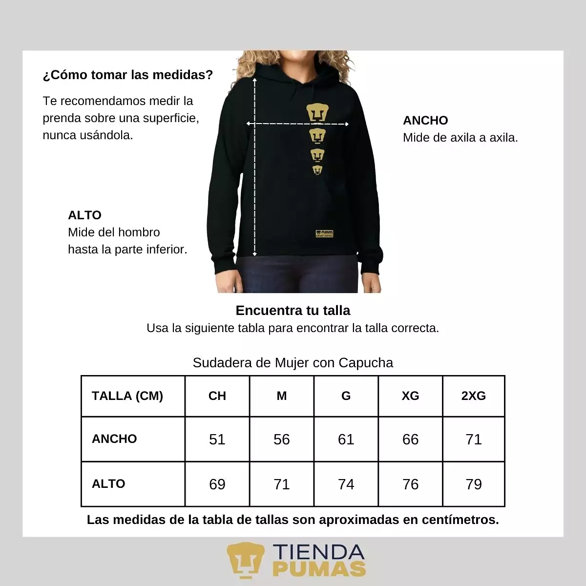 Sudadera Mujer Hoodie Pumas UNAM Edición Limitada 3 Vinil