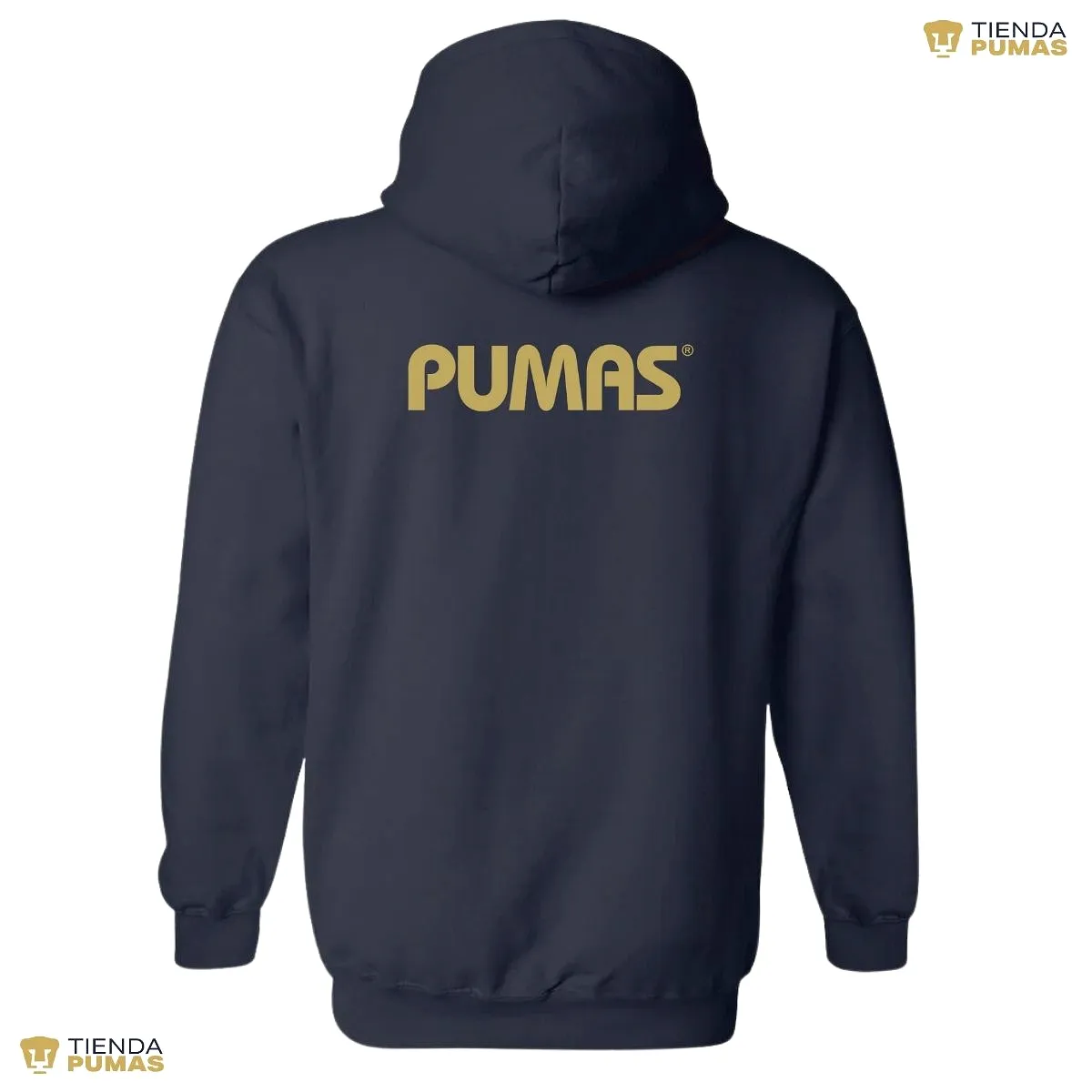 Sudadera Mujer Hoodie Pumas UNAM Logo Dorado Vinil