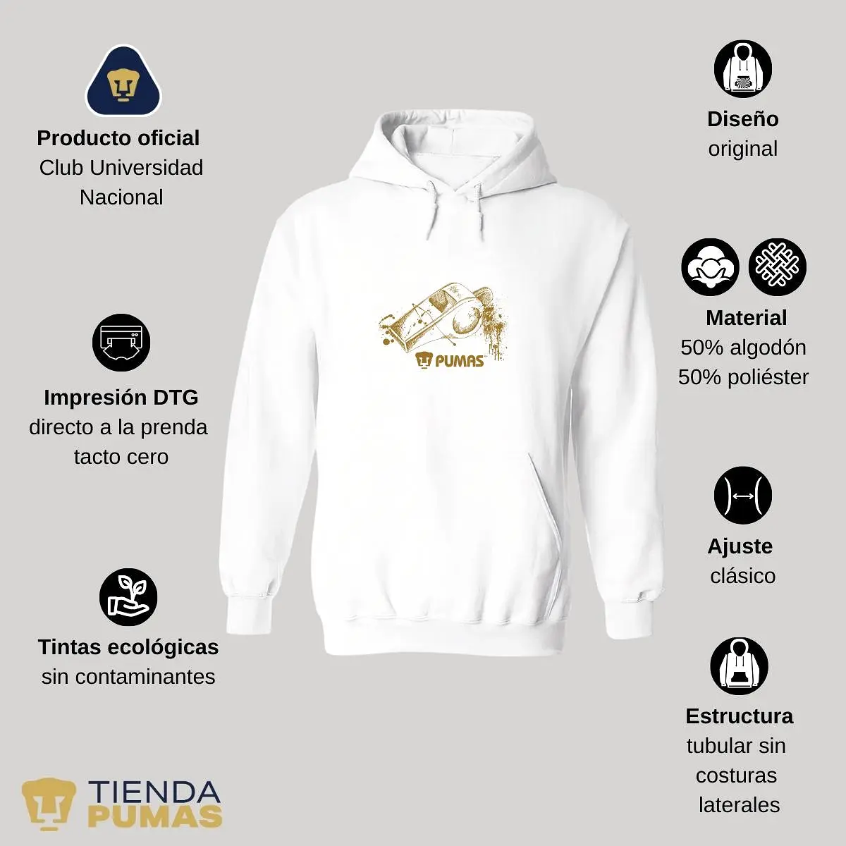 Sudadera Mujer Hoodie  Pumas UNAM árbitro