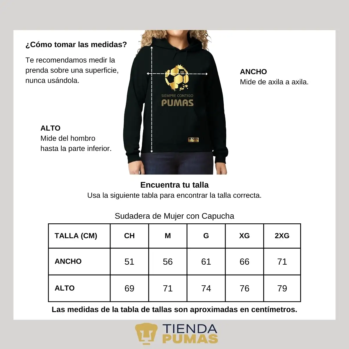 Sudadera para Mujer Hoodie Pumas UNAM Ed Limitada 2 Siempre contigo