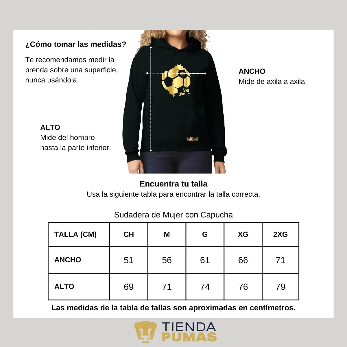 Sudadera para Mujer Hoodie Pumas UNAM Edición Limitada 2