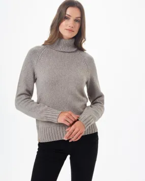 Tentree Highline Wool Turtleneck Sweater in Taupe