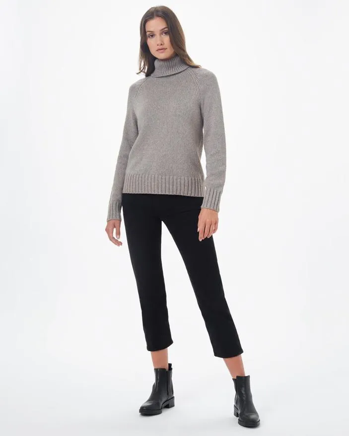 Tentree Highline Wool Turtleneck Sweater in Taupe