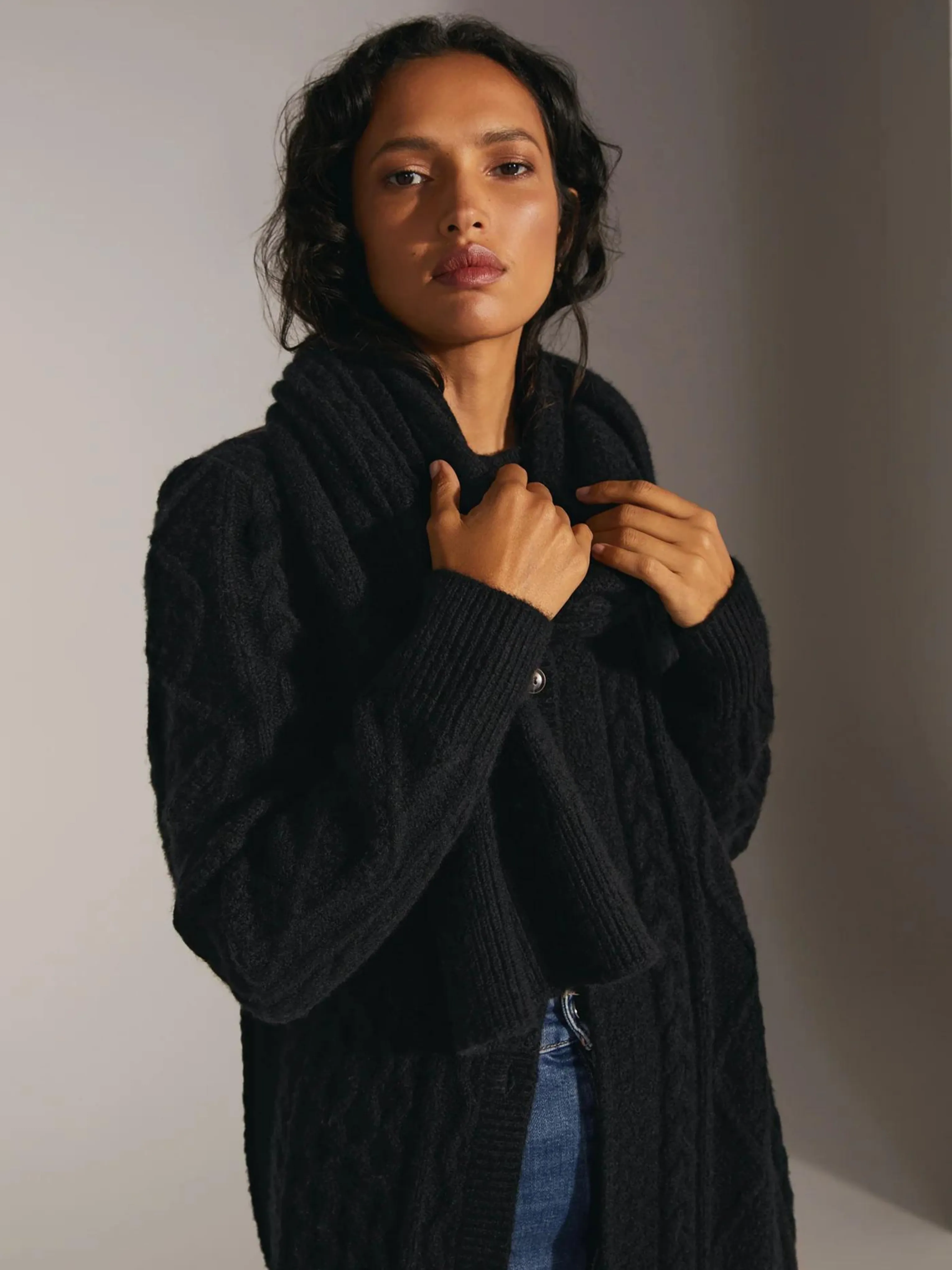 The Oversized Cardigan in Black