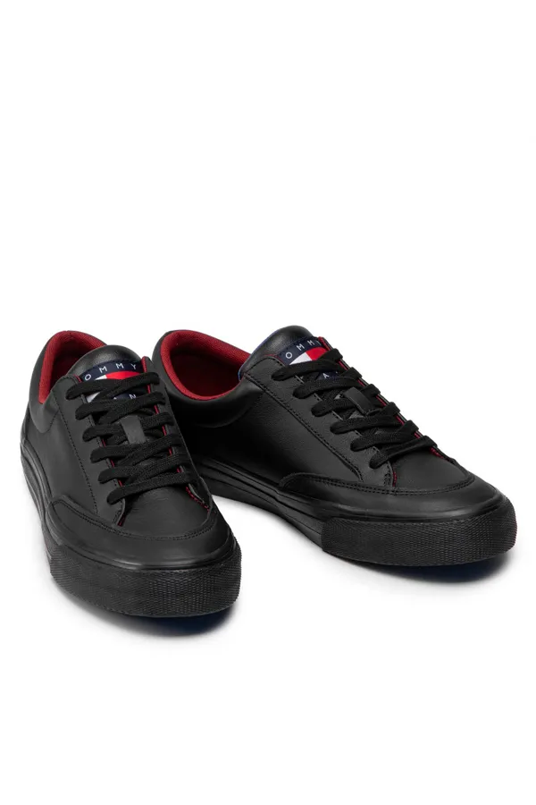 Tommy Hilfiger Skate Leather Sneaker Black