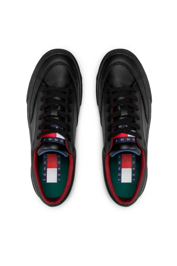 Tommy Hilfiger Skate Leather Sneaker Black