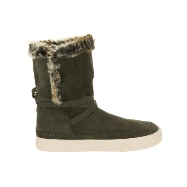 Toms Forest Green Suede Vista Boots