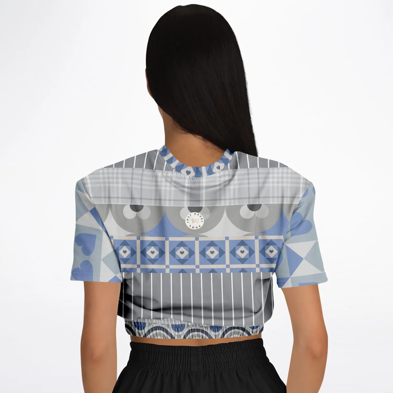 Tranquility Short Sleeve Cropped Eco-Poly Sweater