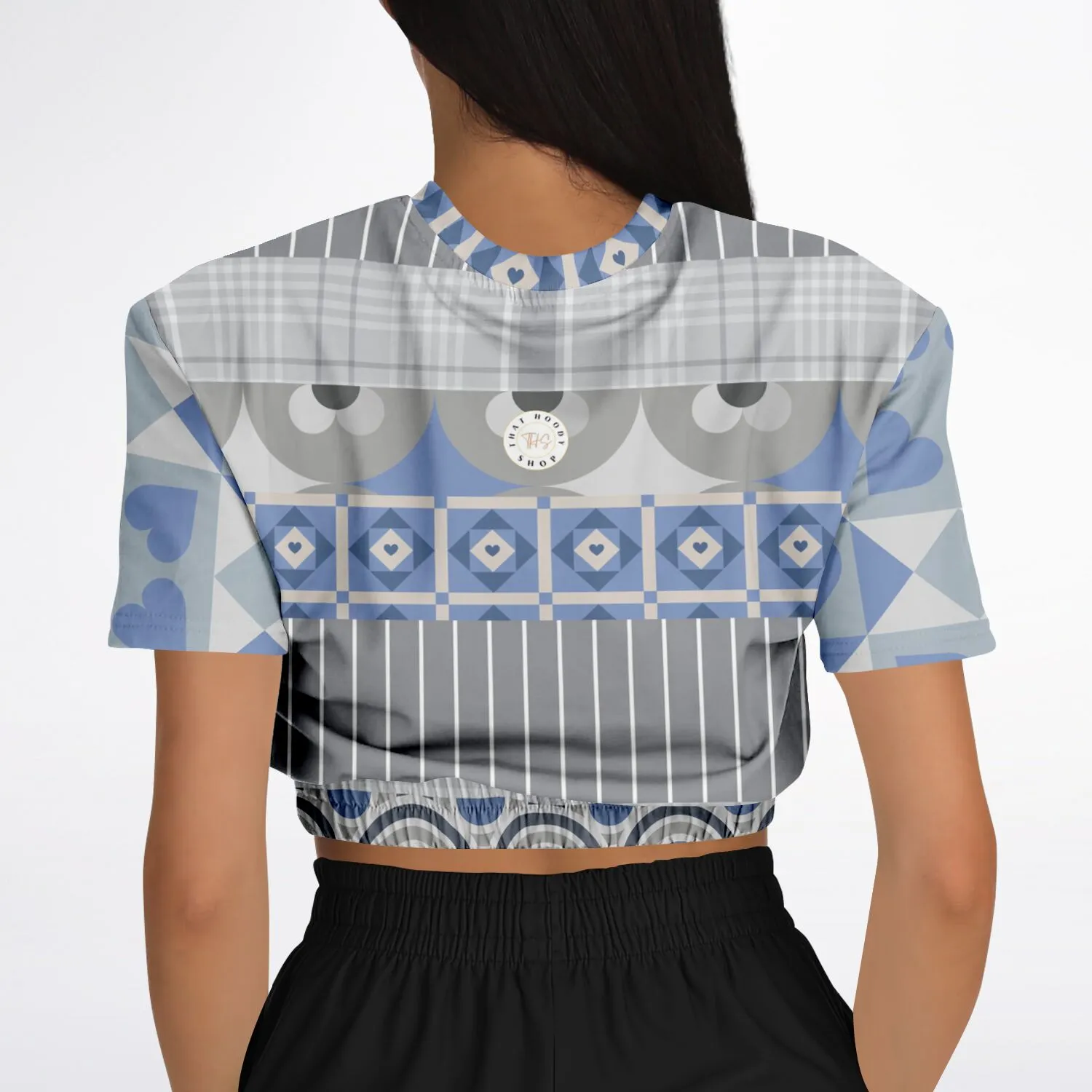 Tranquility Short Sleeve Cropped Eco-Poly Sweater