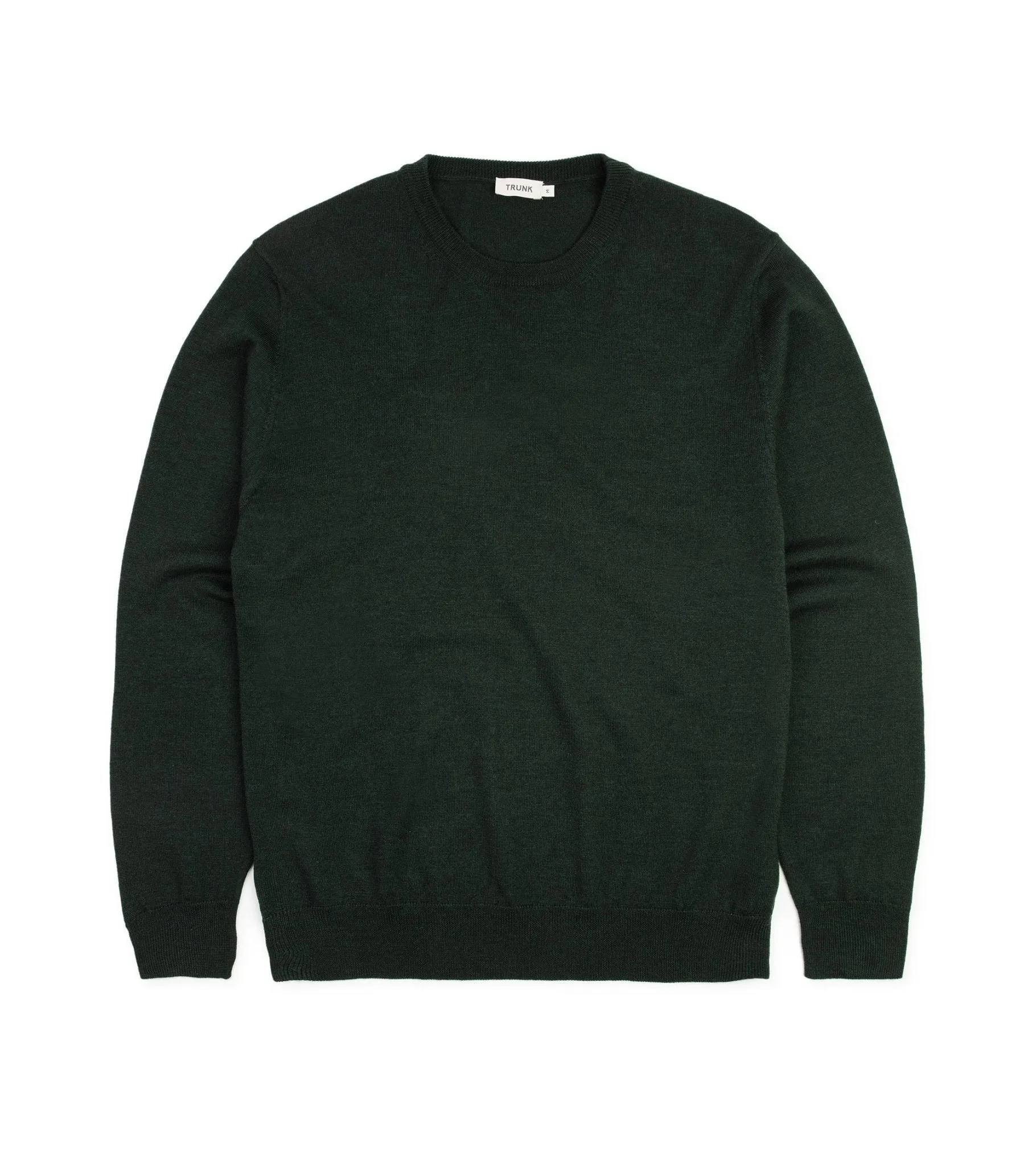 Trunk Harley Merino Crew Neck Sweater: Dark Olive