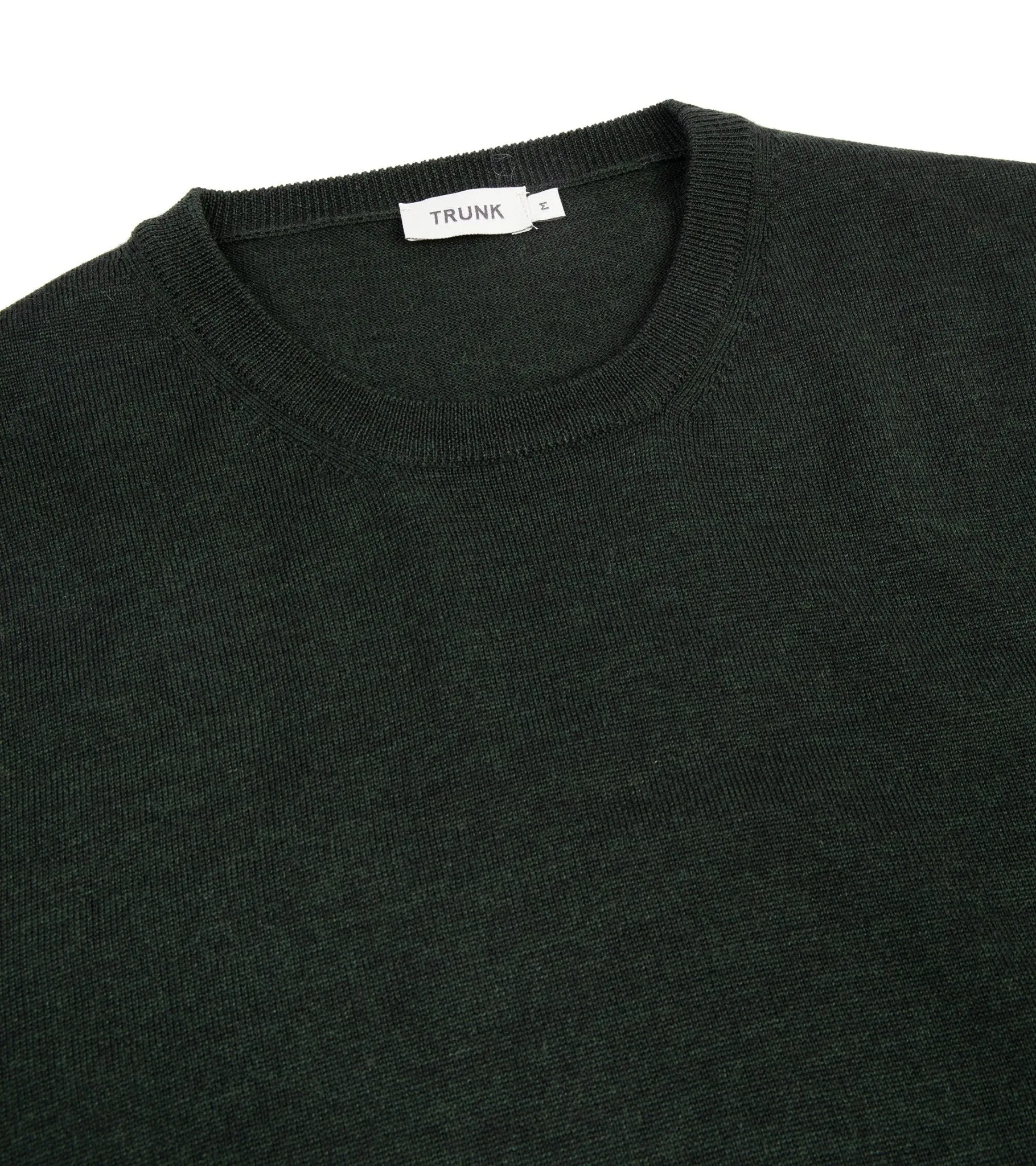 Trunk Harley Merino Crew Neck Sweater: Dark Olive