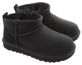 UGG Kids Ultra Mini Boots In Black