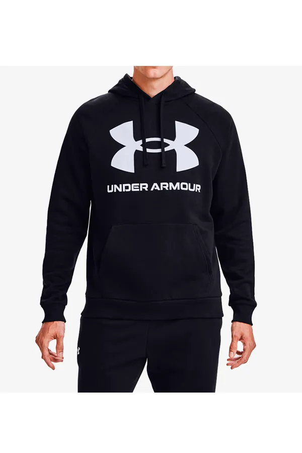 Under Armour Rival Big Logo Hoodie Black